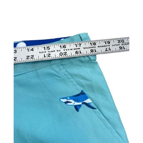 Bermuda Styles Shorts Light Blue Sharks AOP Men's Size 34 - 8" Inseam - Preppy - Picture 6 of 8
